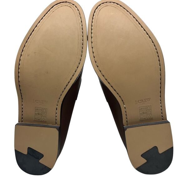 J Crew Brown Leather Business Casual Loafers AW268‎ main image 6